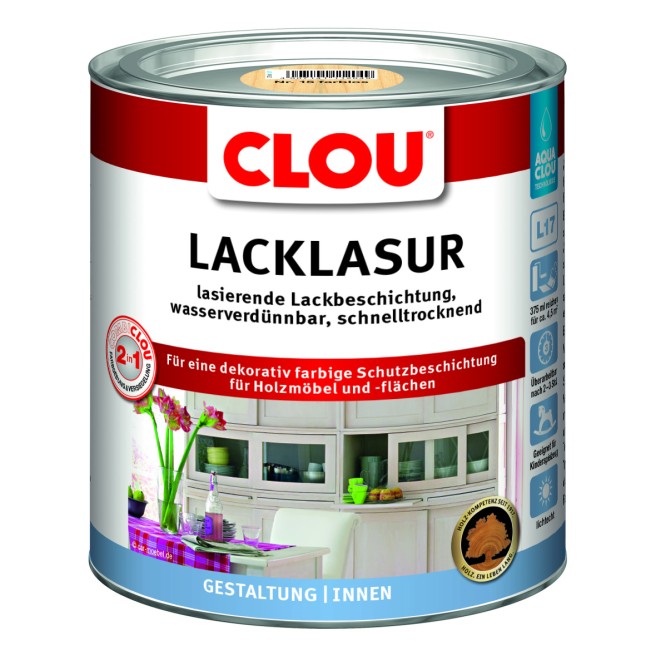 L17 Aqua Combi-Clou Lack-Lasur, Gebinde: 750 ml, Farbe: Nr. 15 farblos