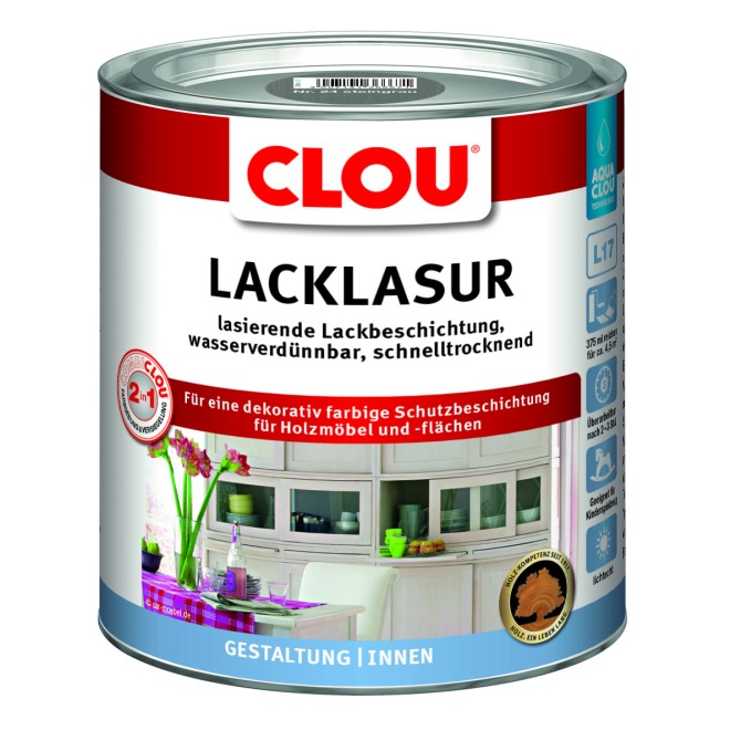L17 Aqua Combi-Clou Lack-Lasur, Gebinde: 375 ml, Farbe: Nr. 24 steingrau