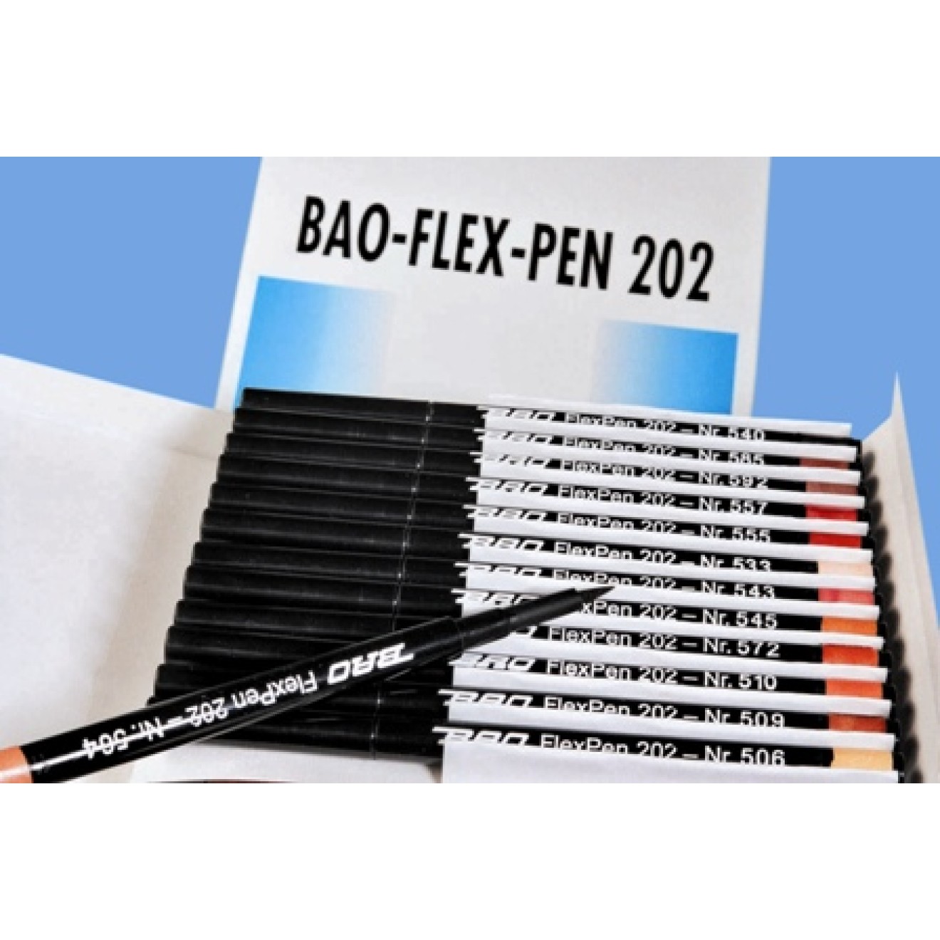 BAO FLEX-PEN 202 Serie B 12 Retuschierstifte für Korrekturen an Holzoberflächen 