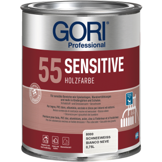GORI 55 Sensitive Holzfarbe – Schneeweiß