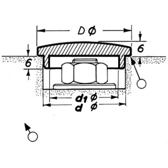 Abdeck-Hut Typ 1