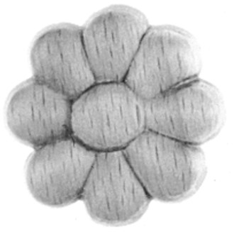 Rosette rund/oval Typ 5 Buche